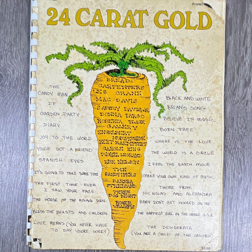 Screen Gems-Columbia 24 Carat Gold Spiral Songbook Piano/Voice 1973